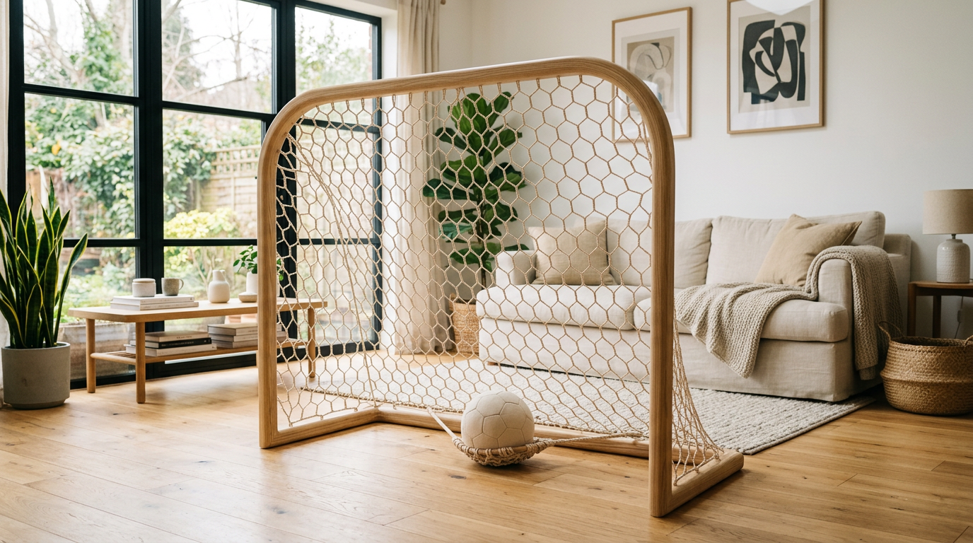 Raha Play arch goal in a modern living room